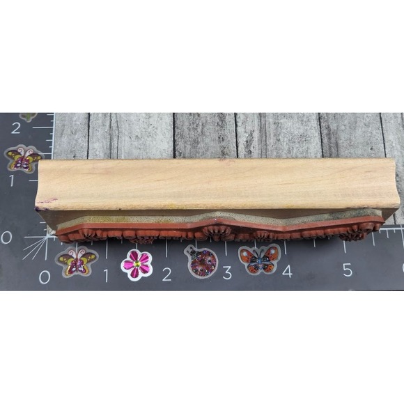 Great Impressions Summertime Wavy Suns Design G175 Rubber Stamp Wood #P55 - Picture 3 of 4